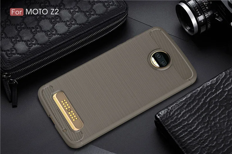 2017 New Arrival Carbon Fiber Tpu case for Motorola Moto Z2 brushed tpu soft cover for Motorola Moto Z2