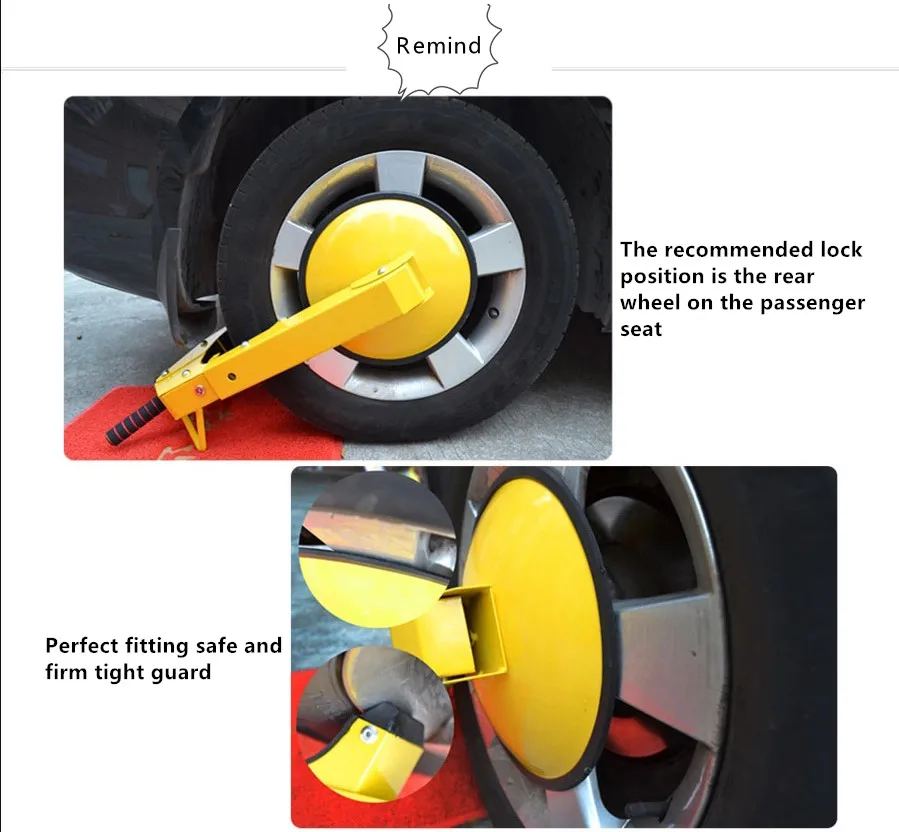 Best Sale Clamp Car Wheel Lock Car Wheel Lock Security Lock For Cars