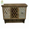 Abstract hanging wall wood cabinet with hooks,wood bathroom cabinet with hooks and drawer