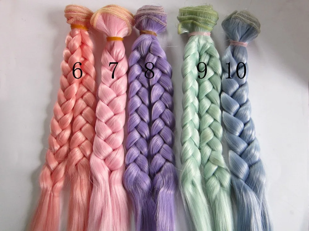 20 100CM Doll Wigs hair BJD SD DIY High temperature Wire Handmade Doll Braids Fapai Mint