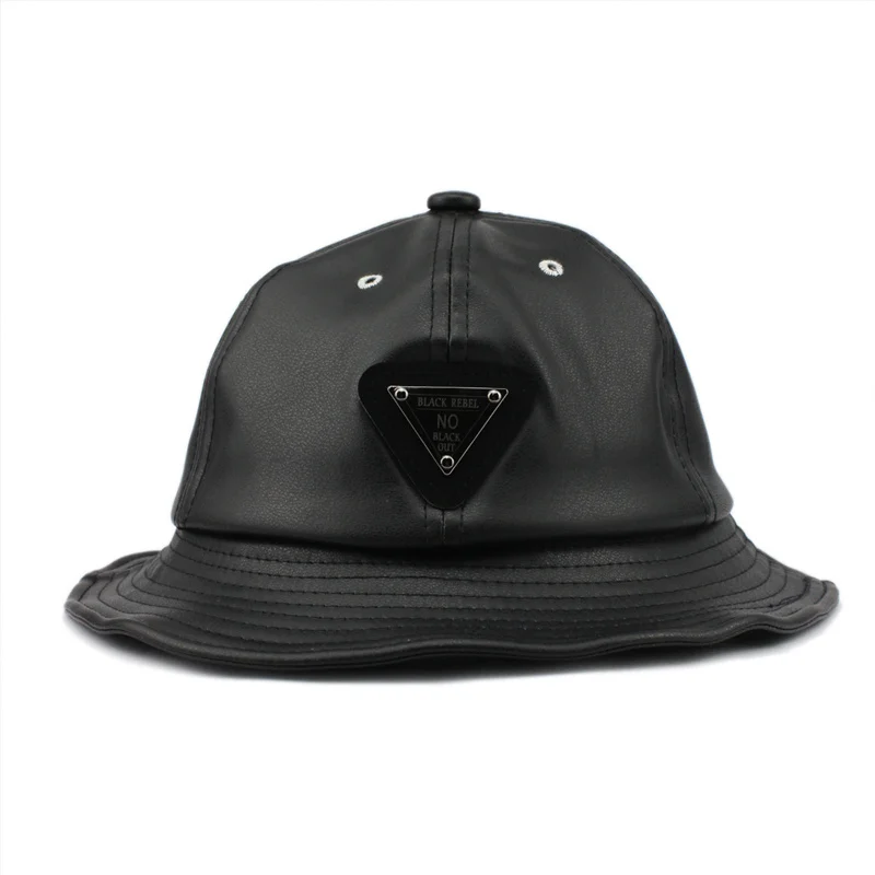leather kangol bucket hat