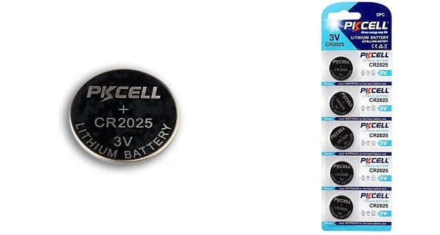PKCELL Batería CR2025, batería de botón 2025 de 3 V, paquete de 15 pilas de  botón de litio