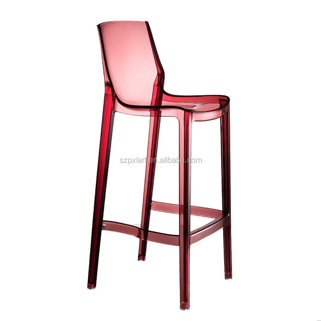 барный стул пластиковый красный