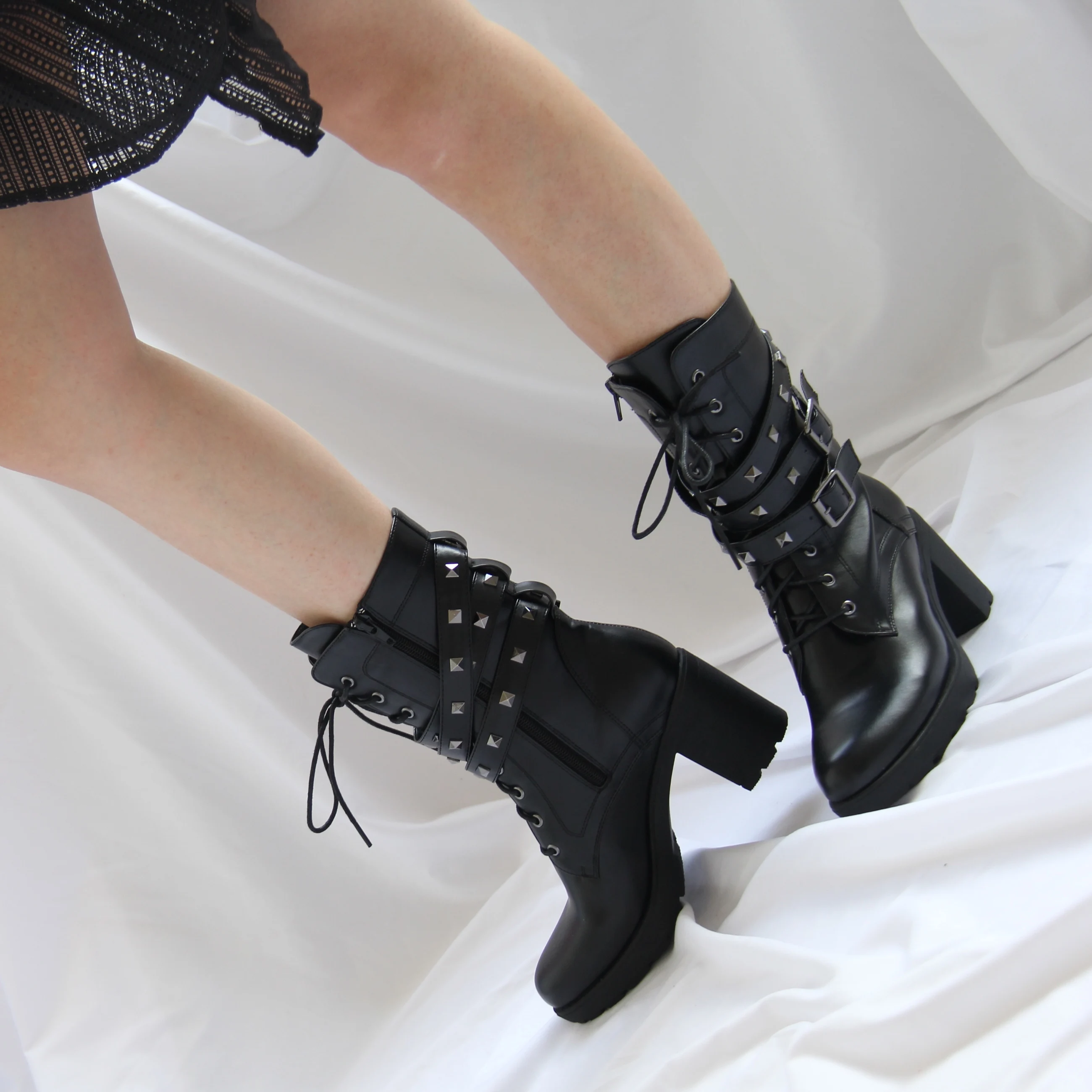 fancy combat boots