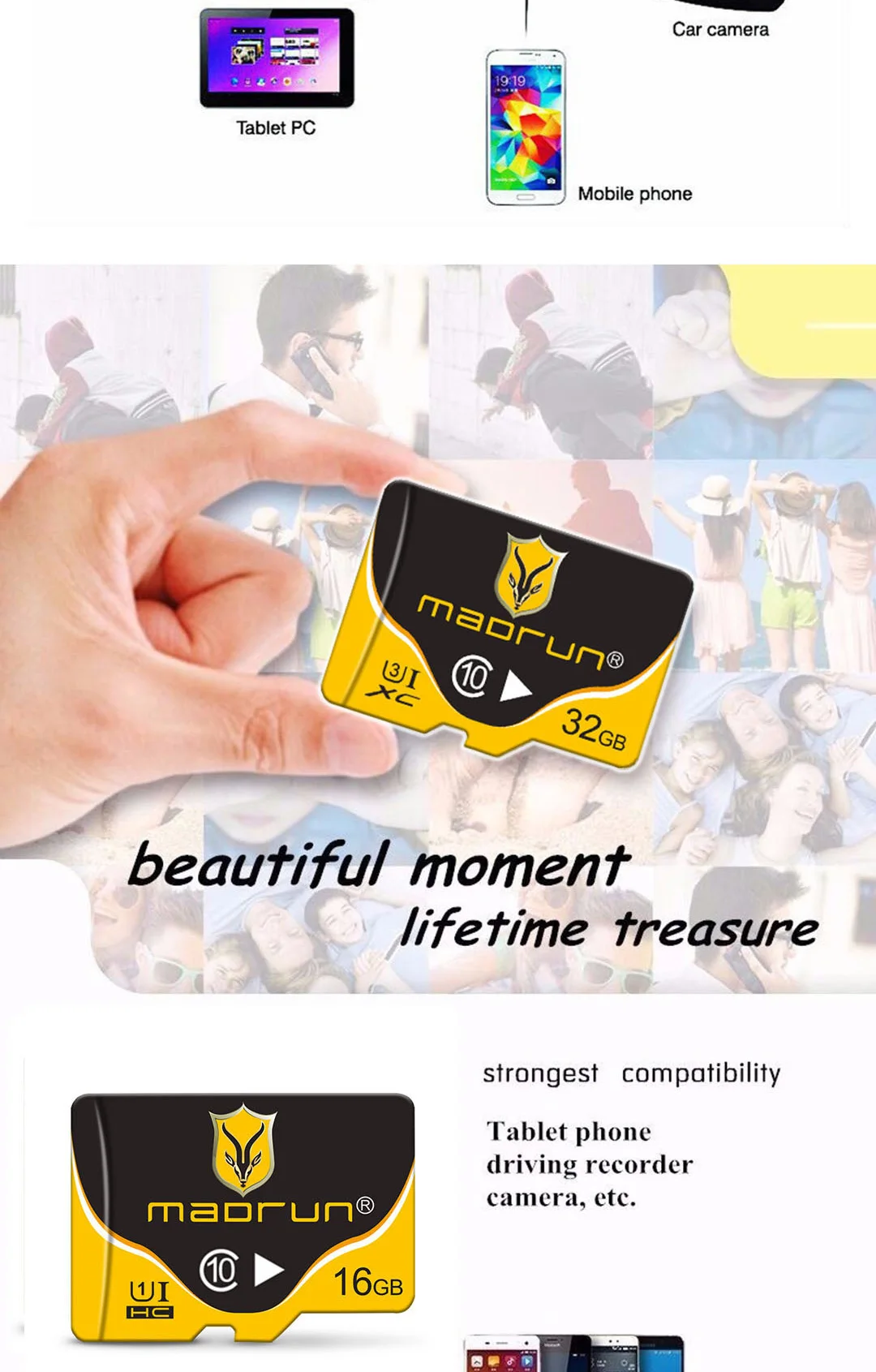OEM Brand Memory Card Custom Logo Full HD 1080p Car Action Camera DVR Video Recorder Memory Card Class 10 U3 SD Micro TF Card - ANKUX.COM