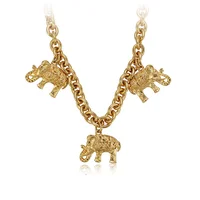 

42474 xuping environmental copper custom necklace, elephant shape gold plated jewelry necklace, 24k gold plated necklace