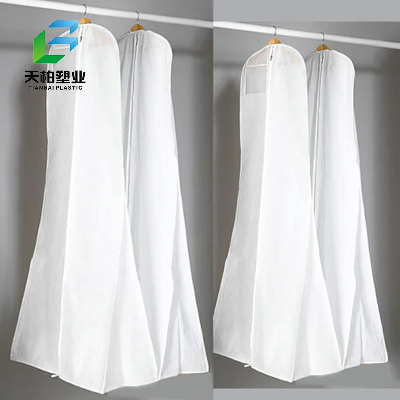 

Green color non woven garment bags with printing