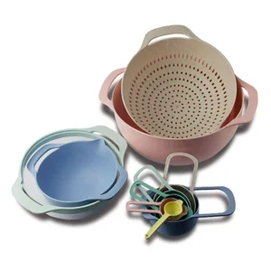 Image of FDA/ LFGB hot sale USA Market beauty Mixing Bowl Set Baking tools Cream Cooking Baking 10pcs plastic measuring Mixing saladBowl