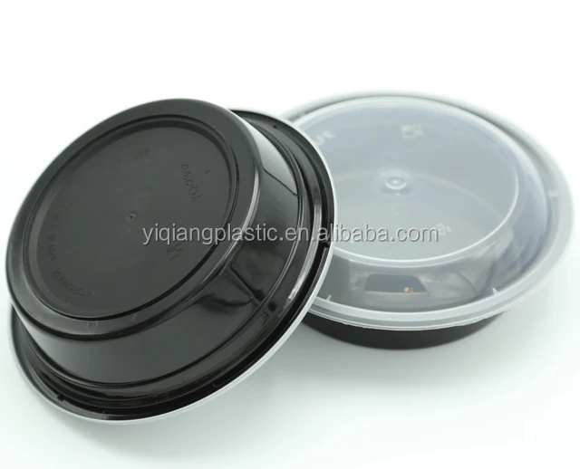 

24oz disposable round plastic fast food container with lid