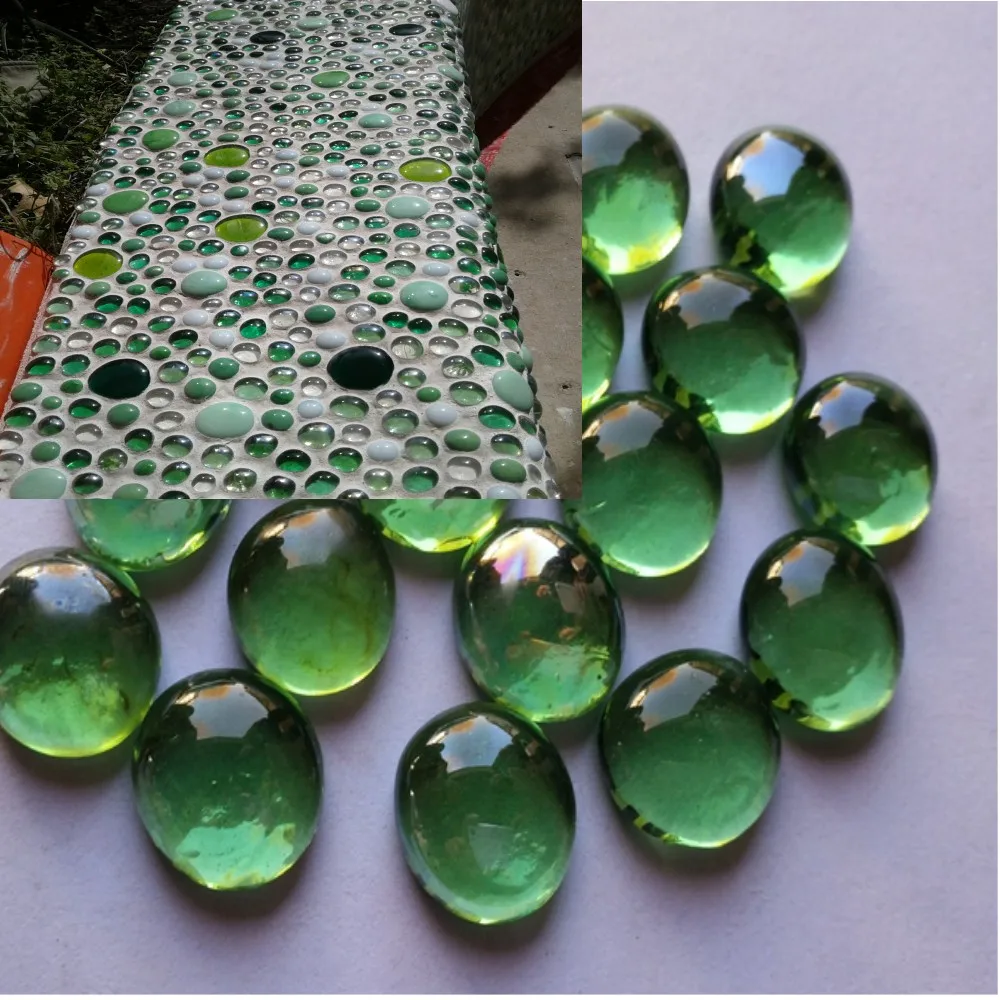 aquarium decoration glass pebbles swimming pool pebble