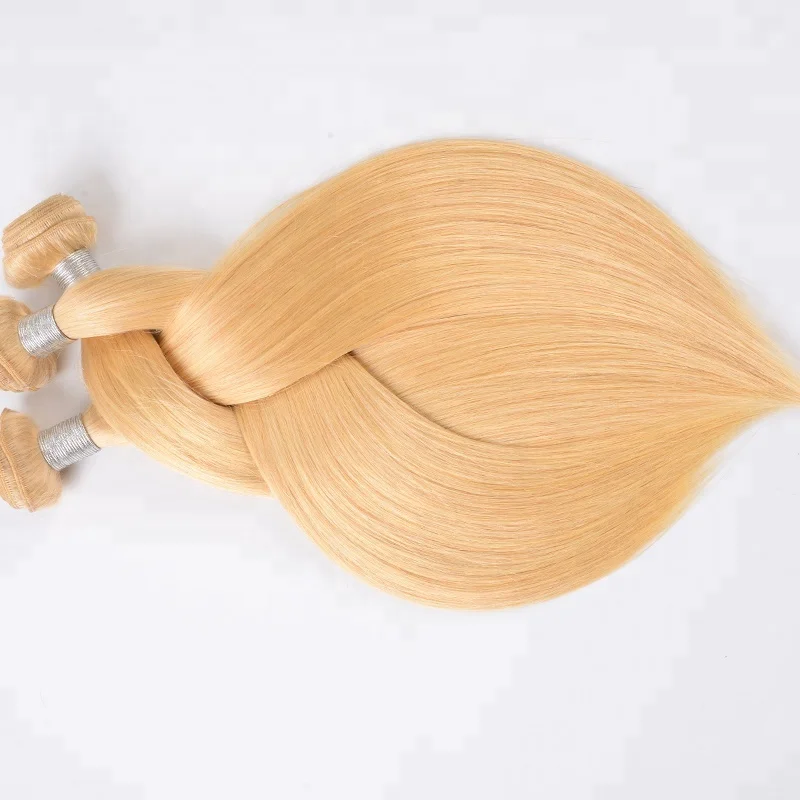 

Double Drawn Silky Straight Remy Hair Hair Extensions Human Hair 613 Blonde Color