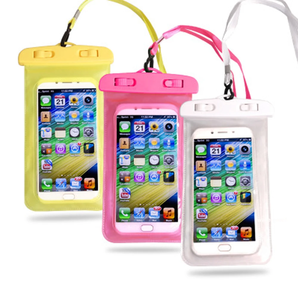 

Factory Sale Universal Mobile Waterproof Phone Bag PVC Waterproof Bags Adjustable Mobile Phone Accessories