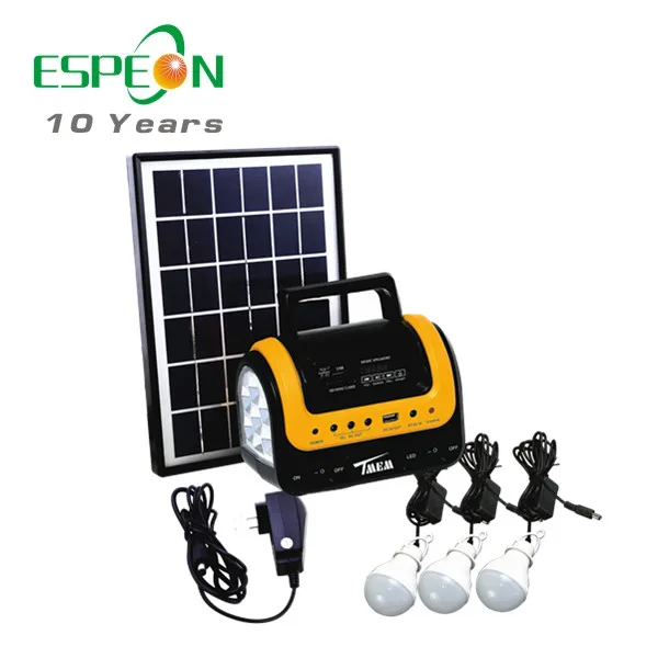 Portable Mini solar power lighting system off grid Home solar energy system with USB radio player and MP3 funtion