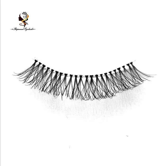 

New fashion wispy lashes human hair one dollar eyelashes, Natural black