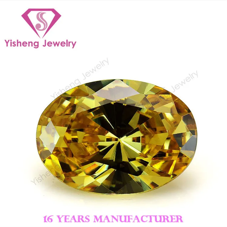 

1-5pcs Sample Free Shipping, Canary Yellow Fire Cubic Zirconia