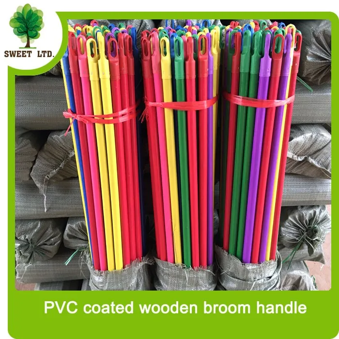 factory price pvc coated wooden stick for mop