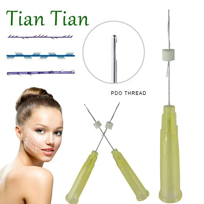 
blunt tip micro cannula needle 3D ,4D Cog lift PDO Thread for fillers 