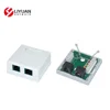 LY-SB09 High quality 2 Port UTP Cat.5e RJ45+RJ11 PCB Jack Surface Box