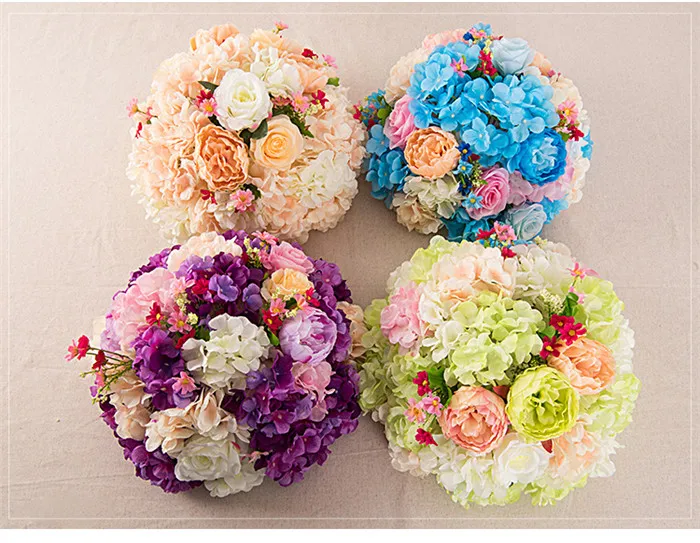 F1134 Wholesale Artificial Rose Flower Kissing Ball For Wedding