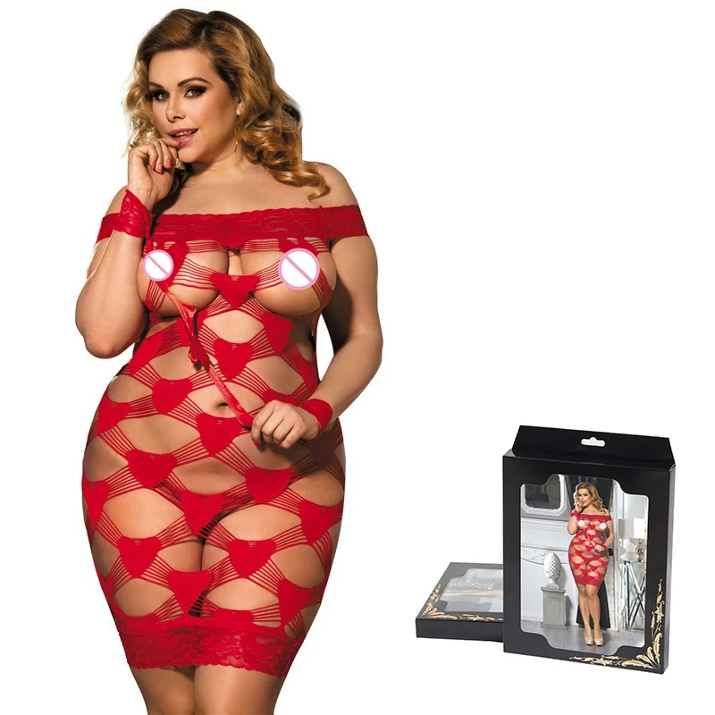 

Wholesale price red plus size women nude babydoll sexy dress