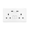 wifi smart wall socket uk standard switch with USB charging port timer Google control 13A