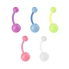 14G 5PC Bio Flex Glow in the Dark Belly Ring Navel Piercing Value Pack