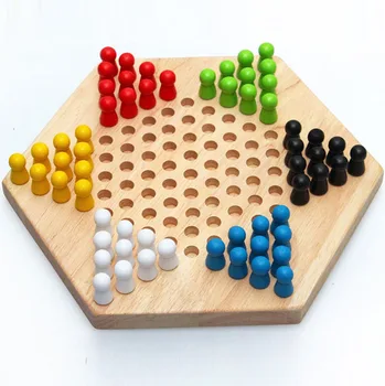 Giochi Da Tavolo Per Bambini Giocattoli Di Legno Di Puzzle Pezzo Esagonale Dama Gioco Di Interazione Genitore Figlio Buy Backgammon Dama Scacchi
