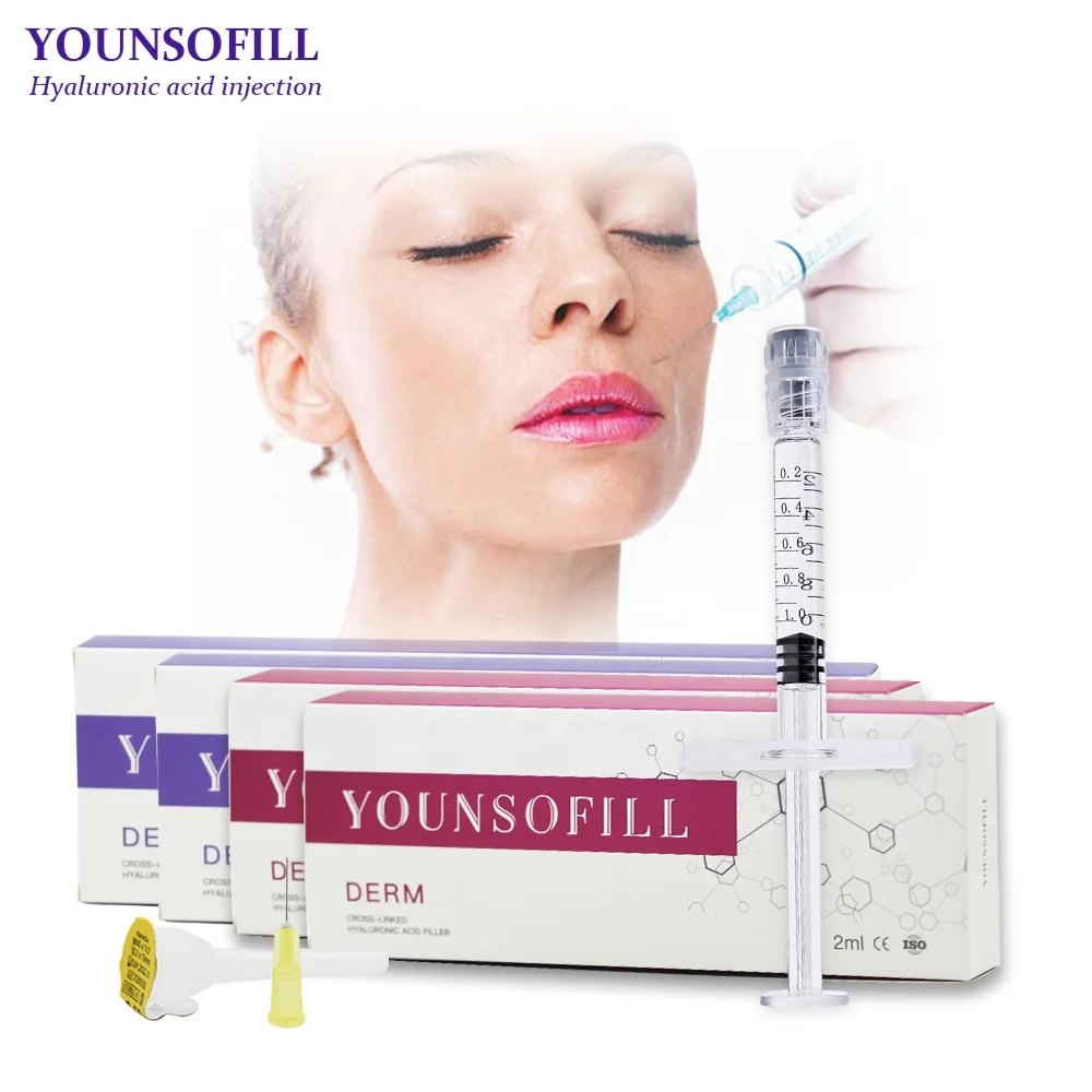 

1ml 2ml 10ml Long lasting injectable dermal filler hyaluronic acid for deep folds