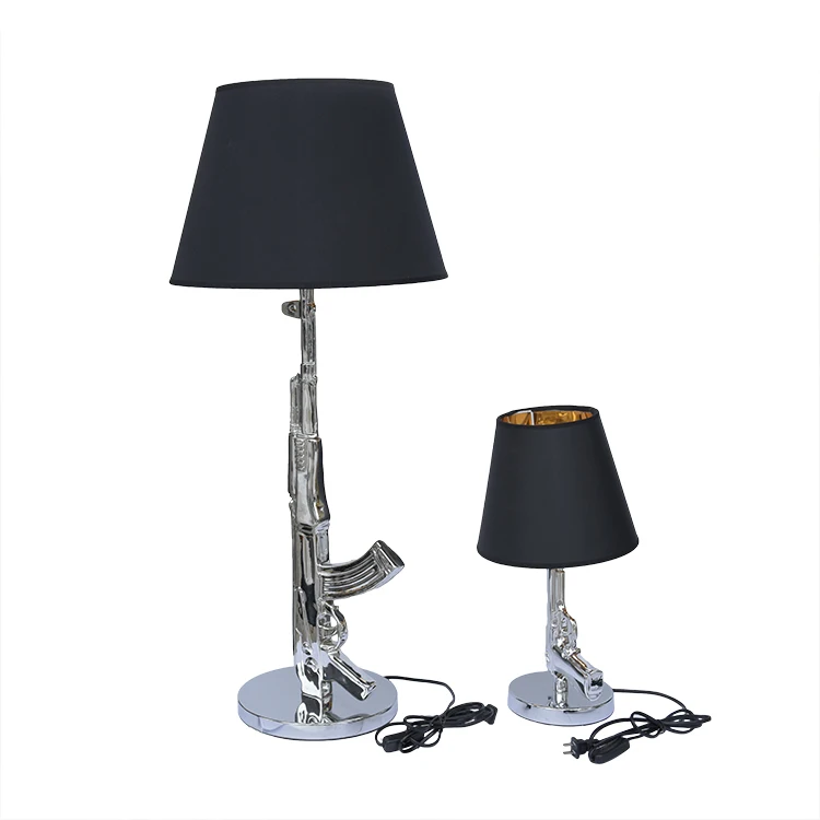 
Factory Direct Sales Customization Faberglass Decorate Luxury Gold/sliver Table Lamp 