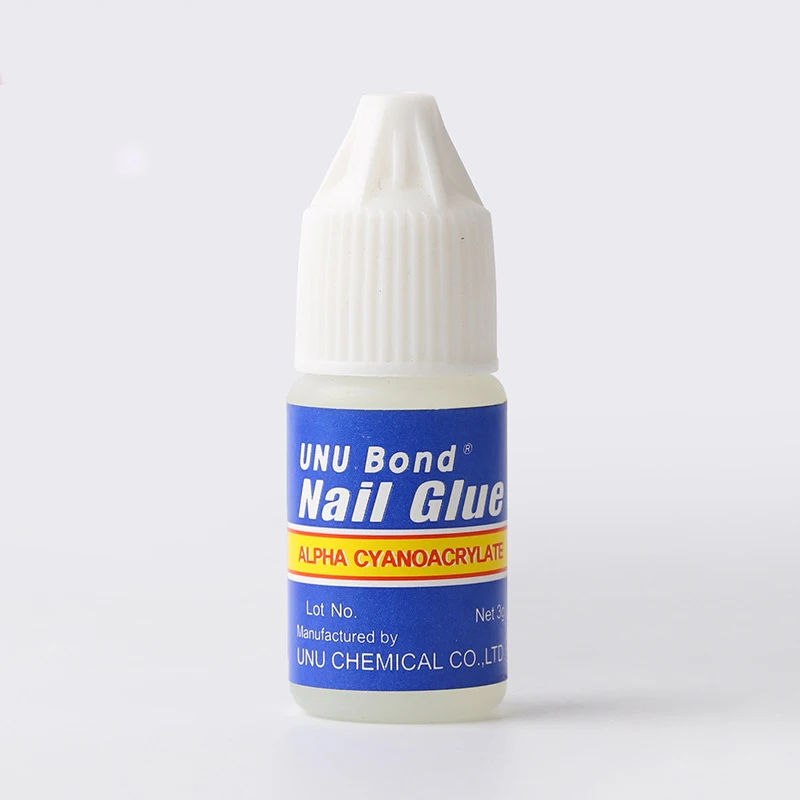 

10g High quality Nail Art Glue With Brush Strong nail glue, As pic