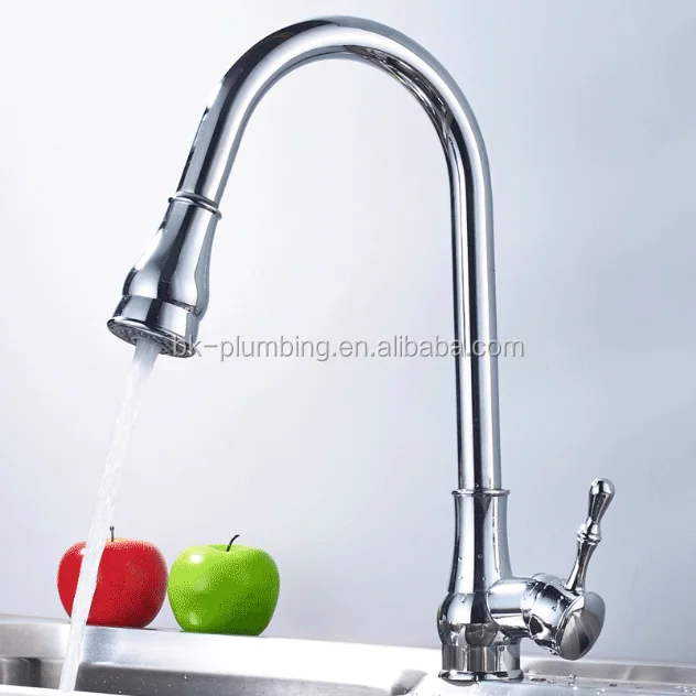 Grifo De Cocina Monomando De Niquel Cepillado Con Cabeza De Rociado