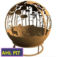 

OEM manufacturer wood burning iron steel metal fire globe