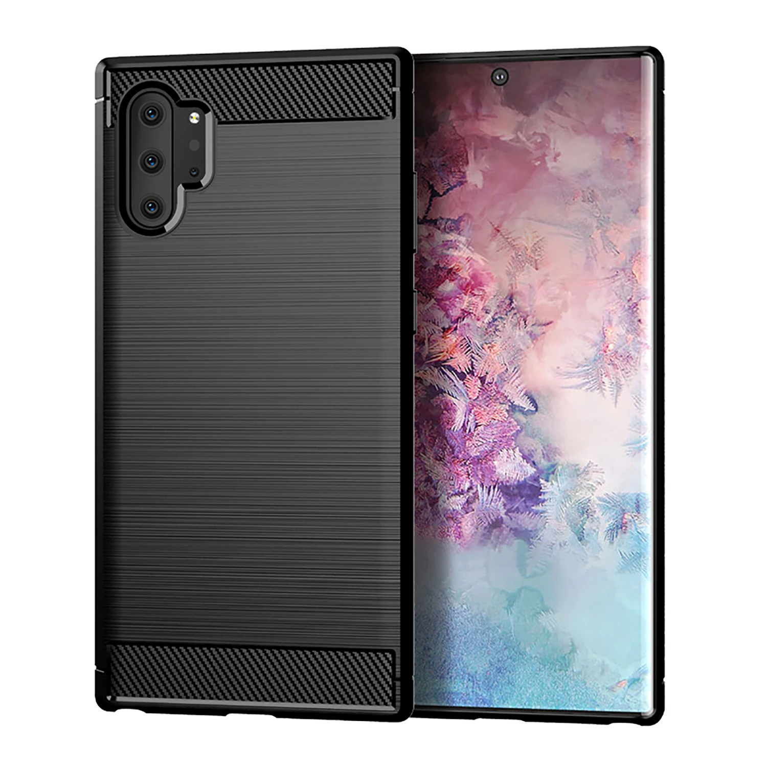 

Carbon Fiber Shockproof Soft TPU Back Cover Phone Case For Samsung Galaxy Note 10 plus