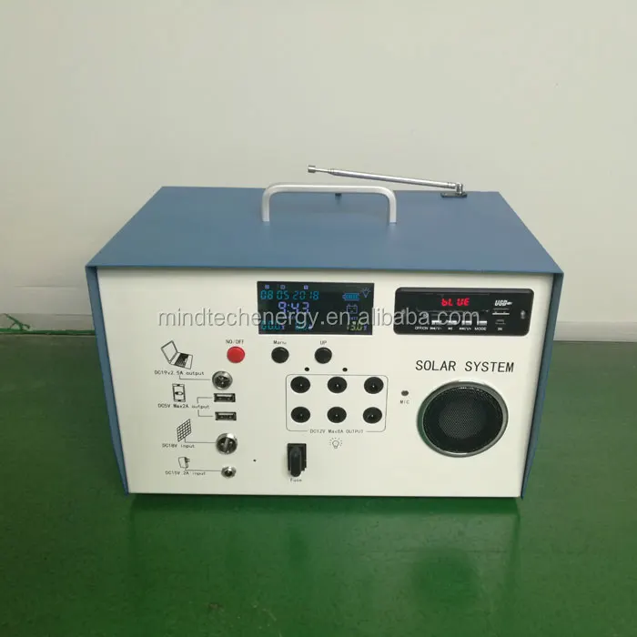 India 40W solar lighting system for home with LCD screen