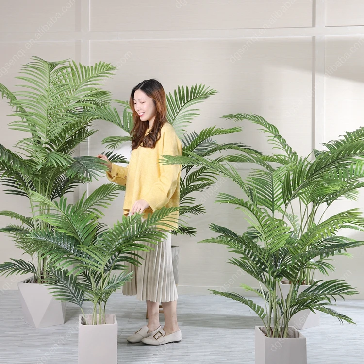Decorative Lifelike Indoor Artificial Palm Trees With Pot Buy