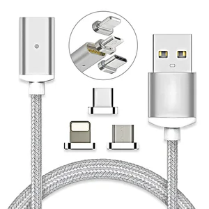 3 1 Magnetic USB Charging Cable Micro USB Type C Lightning