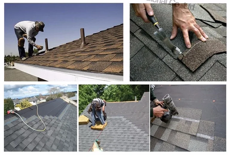 Cheap Price Green Fiberglass Asphalt Roofing Shingle For Log Cabin