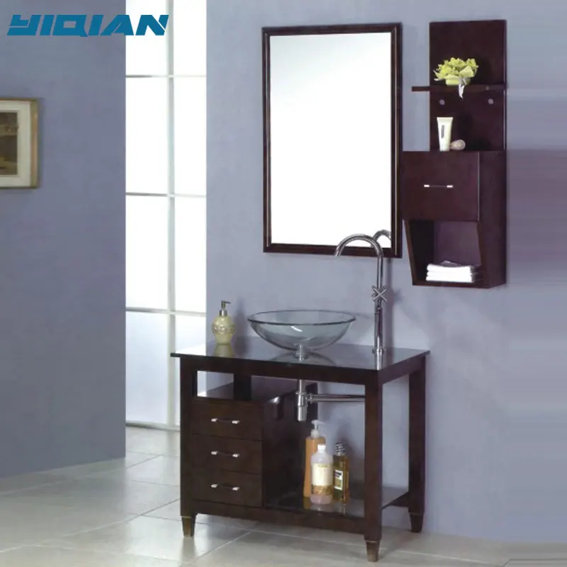 
Top sale Modular Hotel vanity items Commercial Antique Wooden bathroom cabinetsYQ-7044 