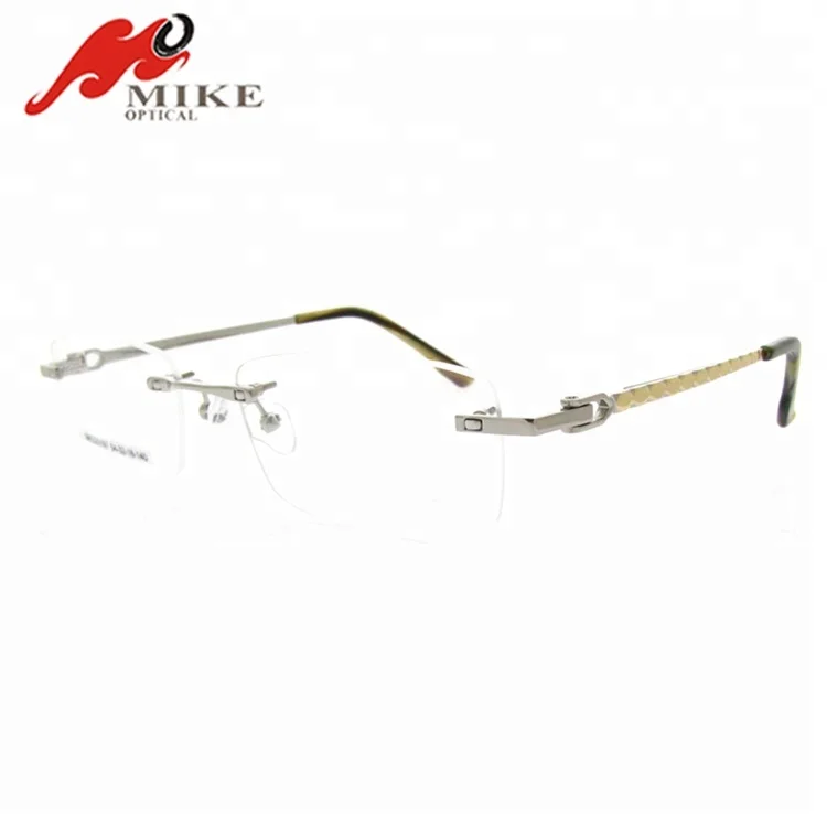 

New Model High Quality Metal Glasses Rimless Optical Frame, 1 color