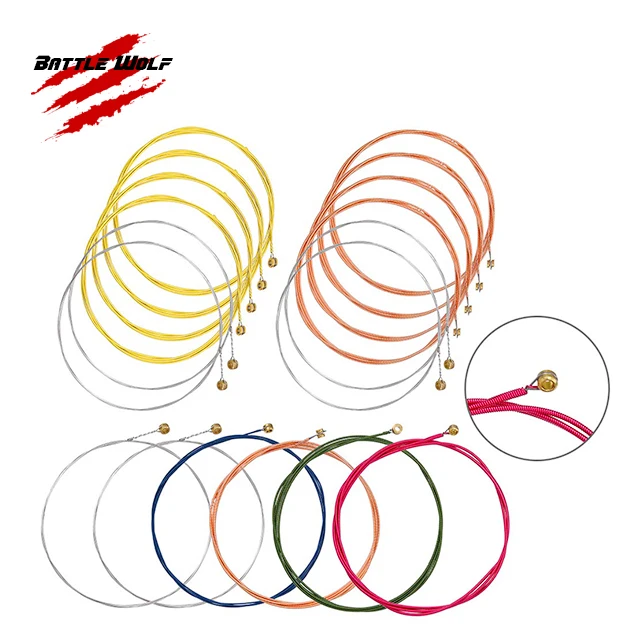 

Wholesale Price Acoustic Folk Wood Guitar String For Beginner, Brass copper colorful