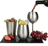 Stainless Steel Wine Glass goblet , Stainless Steel Wine stem Glasses ,ShatterProof Cocktail and Beverage high stem wine tumbler