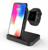 best gift for business partner luxury gift wireless fast charging 7.5w 10w 5v 2a charger 3 in 1 qi wireless charger station