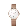 White Eggshell White 32mm Custom Face Student Watch Rose Gold Mesh Knit Strap Girl Watches Lady With Calendar Date