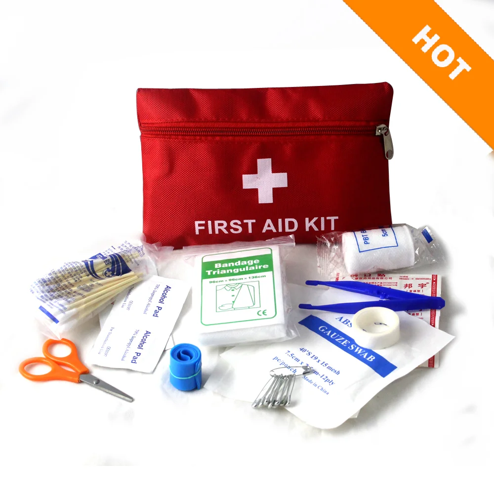 

Emergency Mini First Aid Kit Medical Survival Bag, Red;as the picture shown