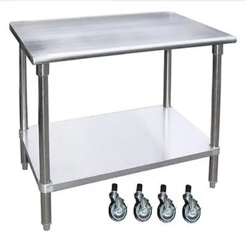 Commercial Kitchen Equipment Stainless Steel Workbench With 4
