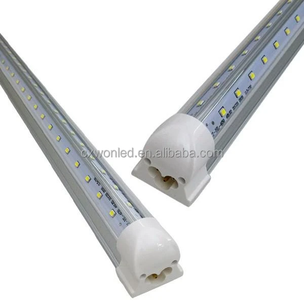 8 Feet led light V shape integrated t8 tube 2400mm 8 ft led tubelight 65 watt for cooler/refrigerator/freezer