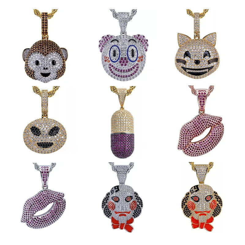 

Wholesale 925 silver custom iced out pendant hip hop jewelry, N/a