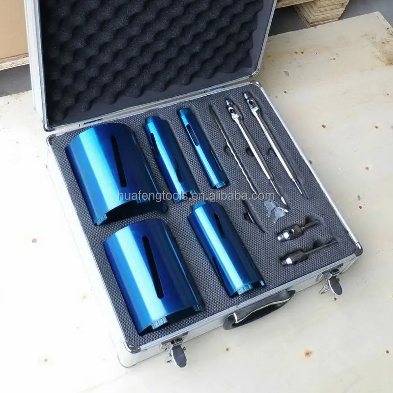 
12 Piece Dry Diamond Core Drill Bit Set Kit 