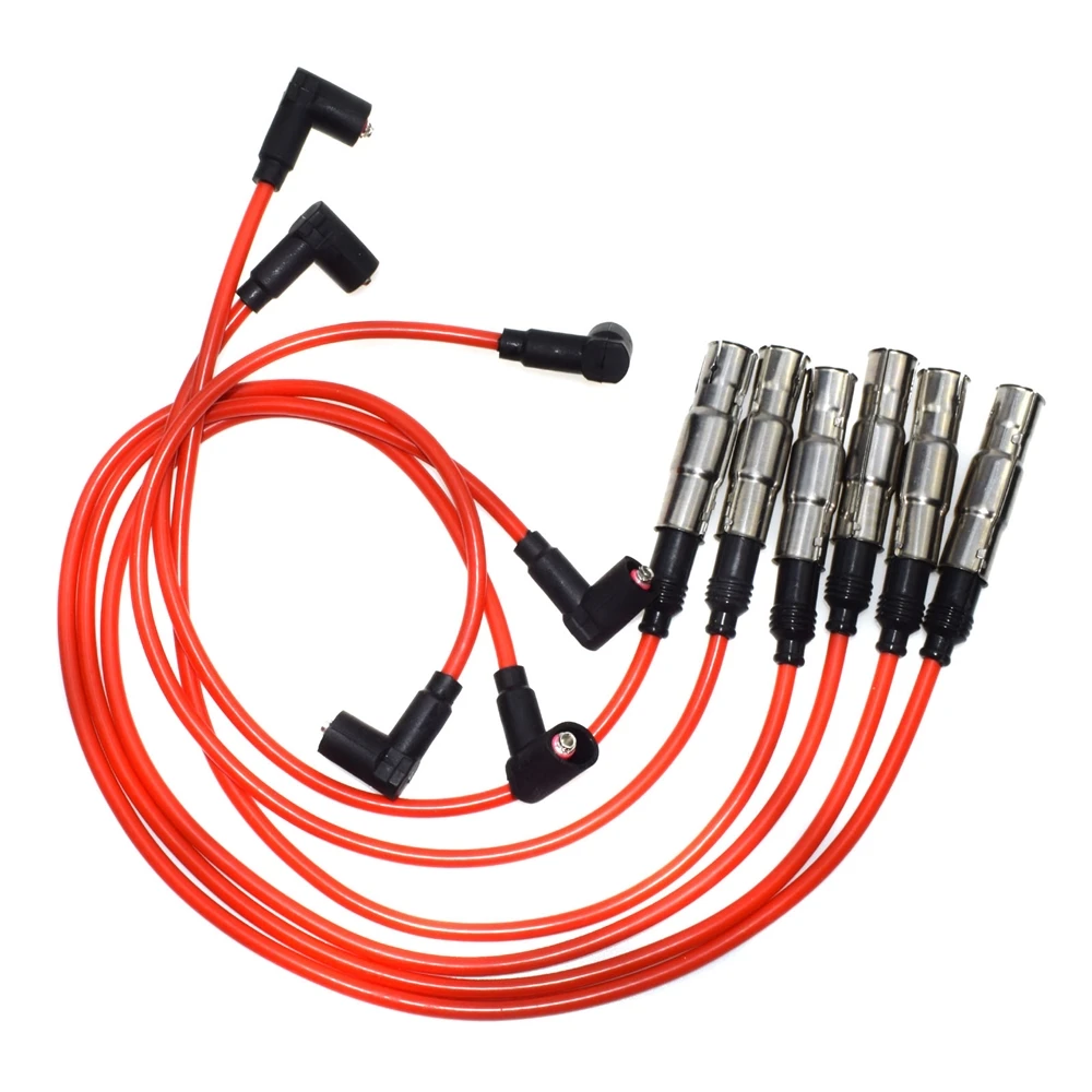 6pcs Spark Plug Wire Cable Kit 430nc For Vw Golf Jetta Passat Vr6 1993