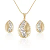 63977 Gold jewelries brazil jewelry wholesale gold plated fashion jewellery set